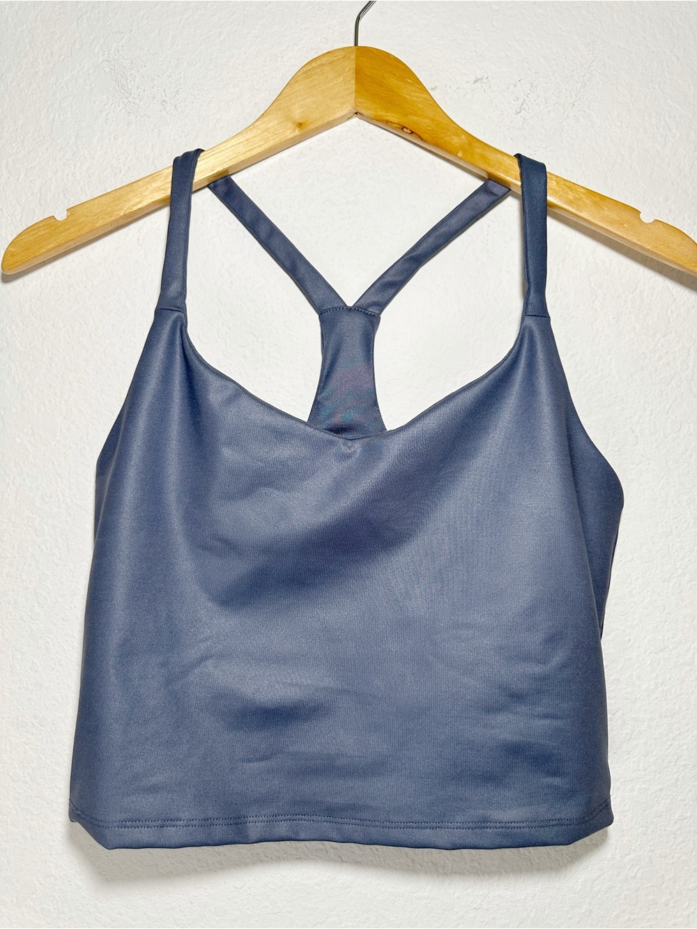 Abercrombie & Fitch Shimmer Sheen Slate Blue Double Lined Tank Top Size Small